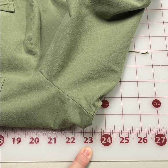 ABERCROMBIE & FITCH Career Preppy 100% Cotton Olive Long SLV Belted Shirtdress M - Picture 15 of 16